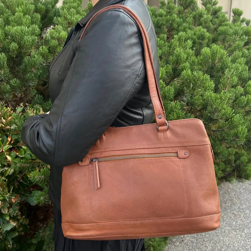 MET Classic Leather Bag with Dual Handles-1
