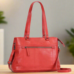 MET Classic Leather Bag with Dual Handles-4