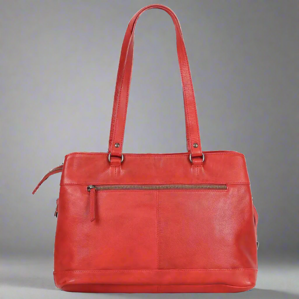 MET Classic Leather Bag with Dual Handles-5