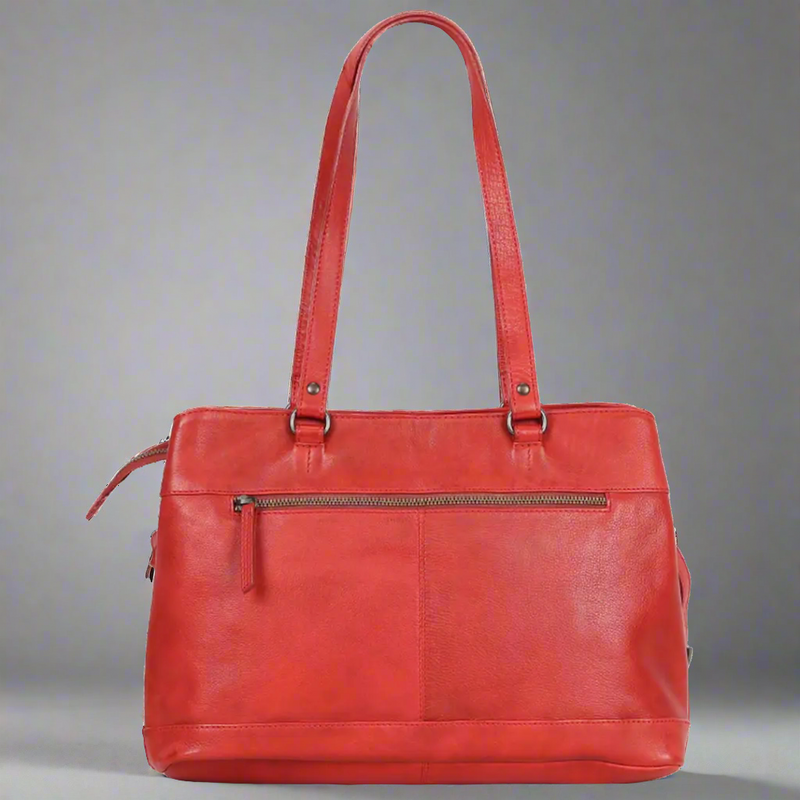MET Classic Leather Bag with Dual Handles-5