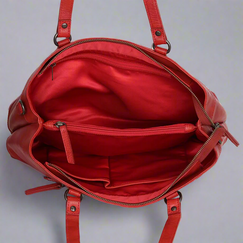 MET Classic Leather Bag with Dual Handles-6