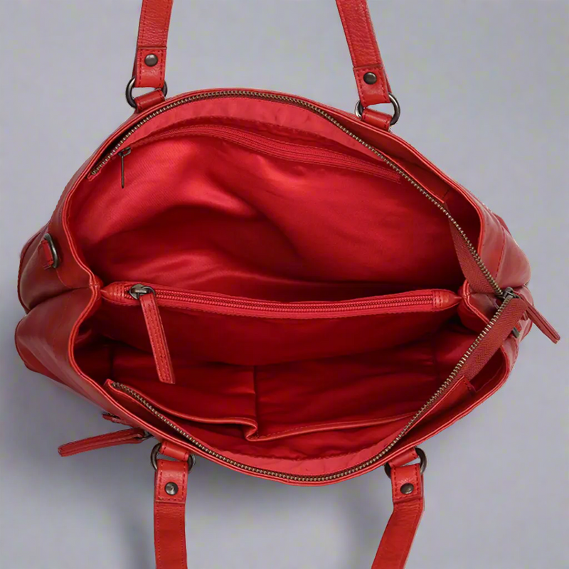 MET Classic Leather Bag with Dual Handles-6