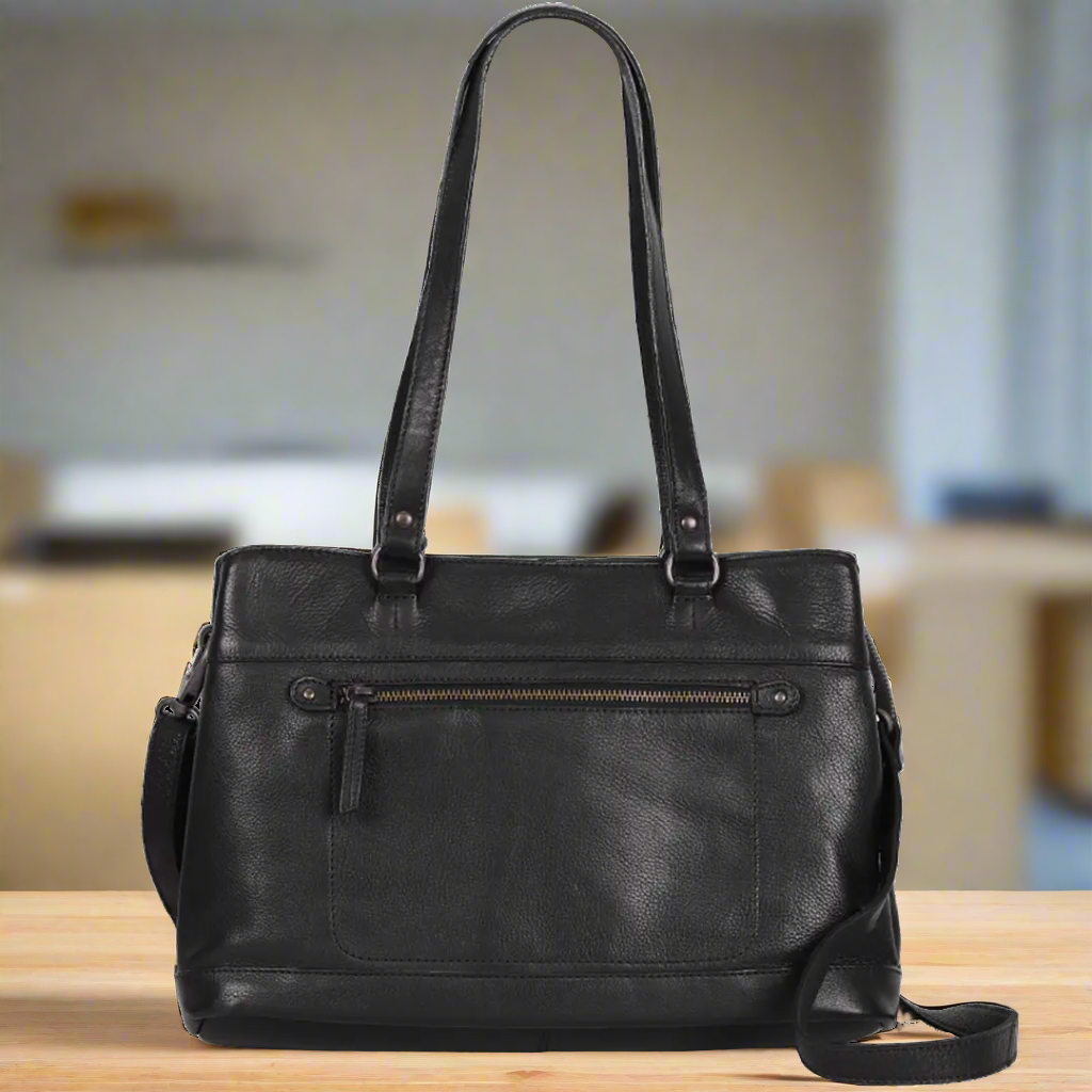 MET Classic Leather Bag with Dual Handles-3