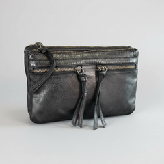 MET Leather Crossbody Bag with Dual Front Zipper Pockets-4