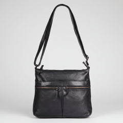 MET Leather Crossbody Bag with Dual Zipper Pockets-7