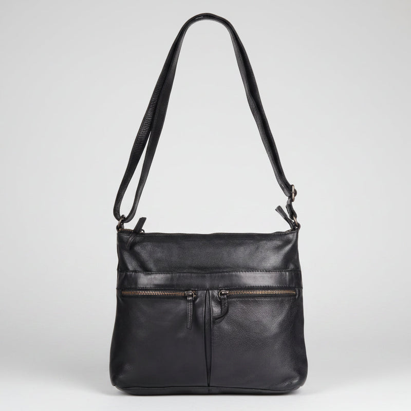 MET Leather Crossbody Bag with Dual Zipper Pockets-7