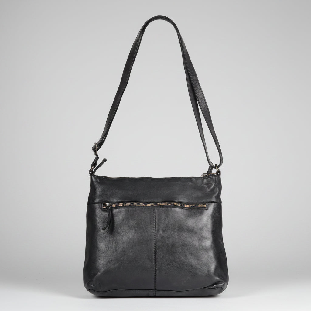MET Leather Crossbody Bag with Dual Zipper Pockets-8