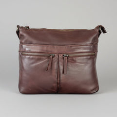 MET Leather Crossbody Bag with Dual Zipper Pockets-10