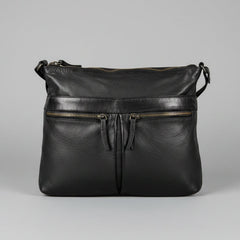 MET Leather Crossbody Bag with Dual Zipper Pockets-5