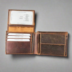 MET Men's Leather Wallet with Coin Pocket-3