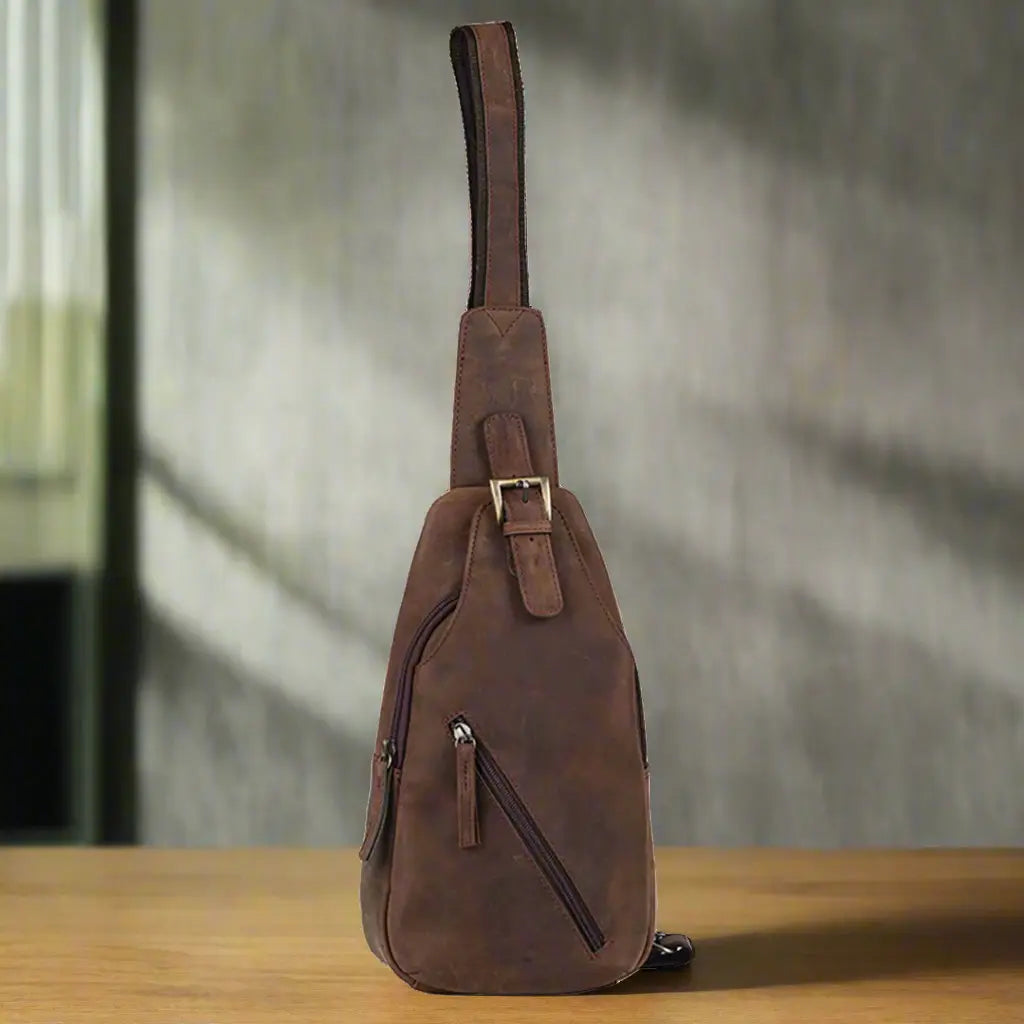 MET Off The Shoulder Leather Chest Bag Backpack-1