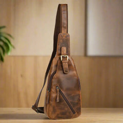 MET Off The Shoulder Leather Chest Bag Backpack-4