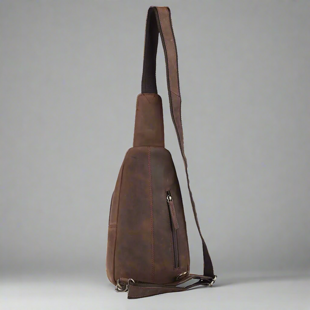 MET Off The Shoulder Leather Chest Bag Backpack-2