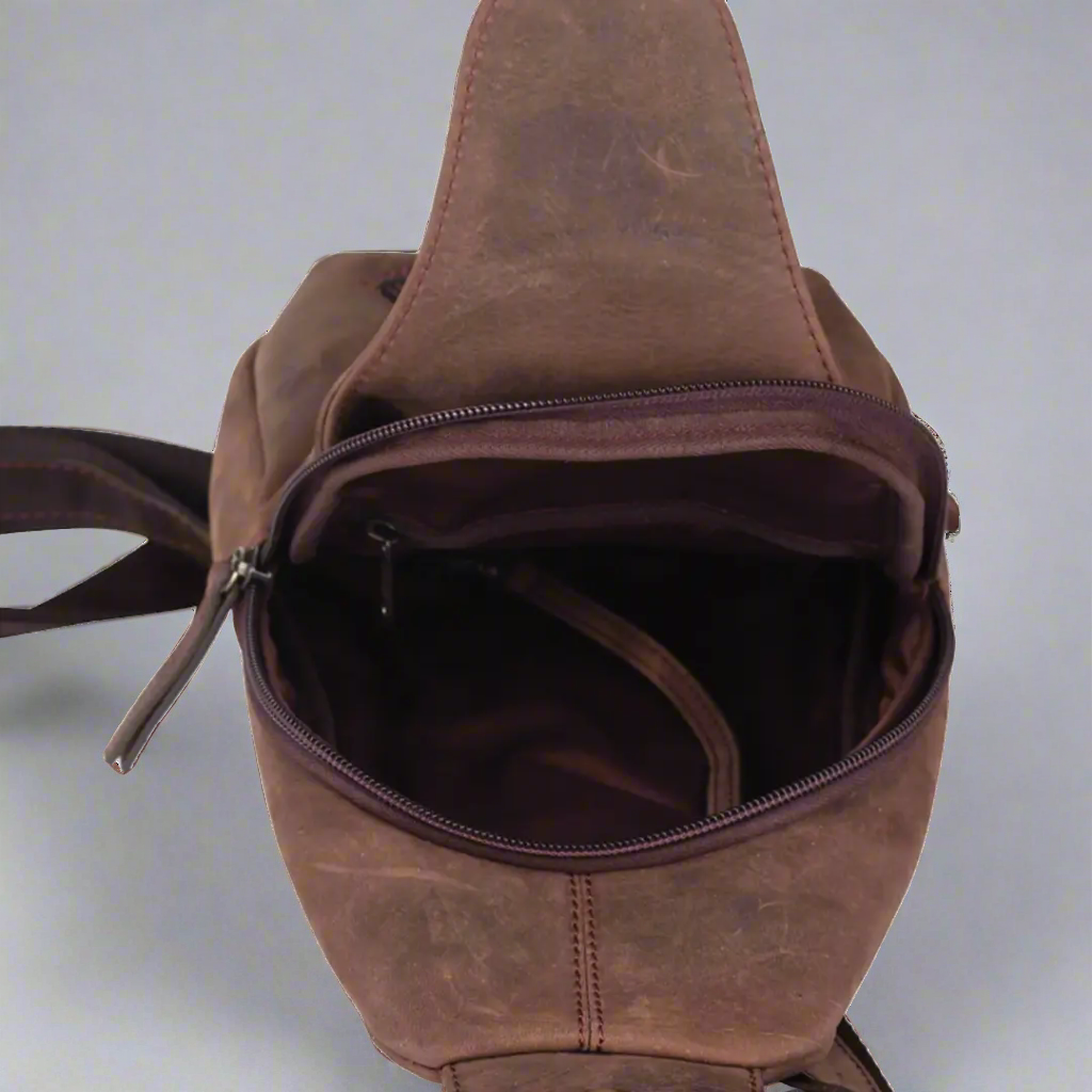 MET Off The Shoulder Leather Chest Bag Backpack-3