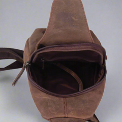 MET Off The Shoulder Leather Chest Bag Backpack-3