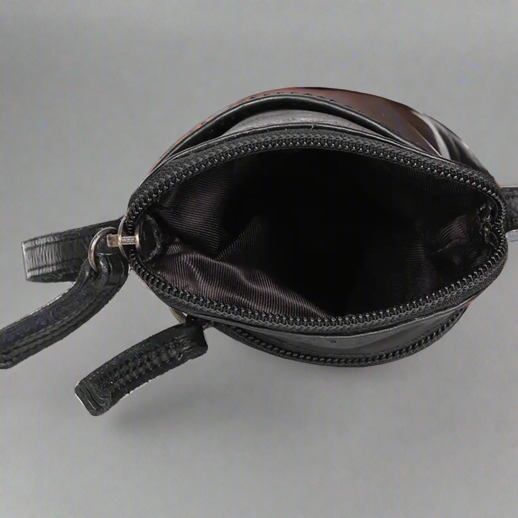 MET Small Leather Crossbody Bag | Compact Phone Bag with Front & Back Pockets-3