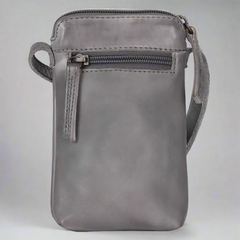 MET Small Leather Crossbody Bag | Compact Phone Bag with Front & Back Pockets-5