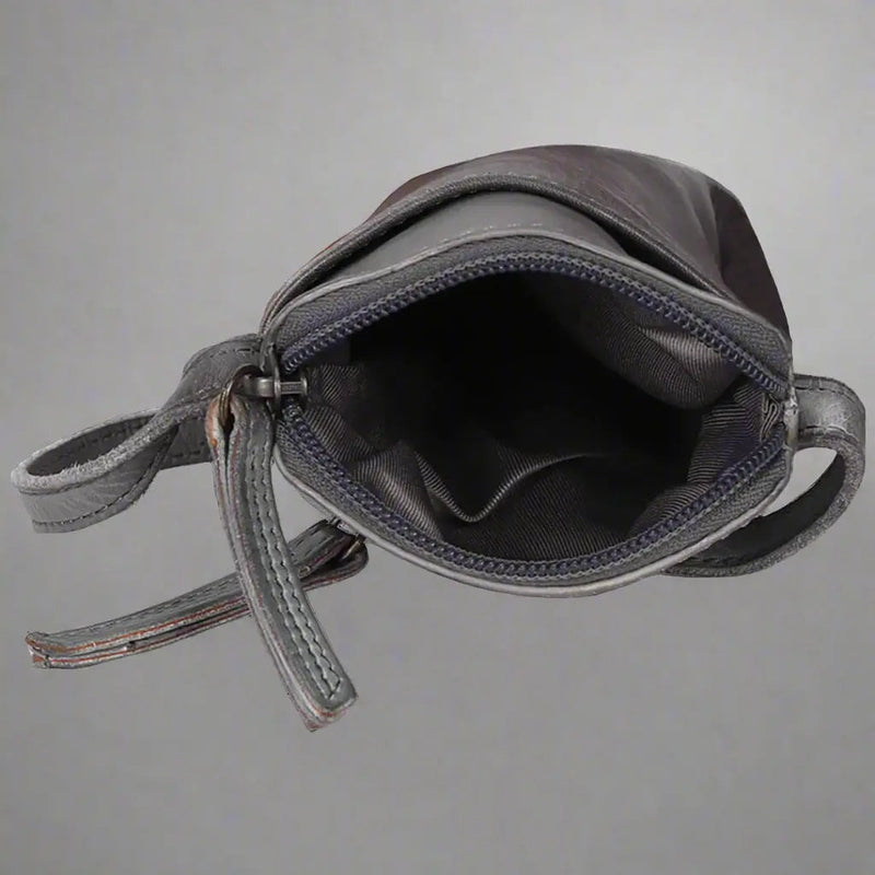 MET Small Leather Crossbody Bag | Compact Phone Bag with Front & Back Pockets-6
