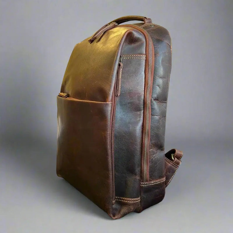 MET Two Adjustable Strap Leather Sundaland Backpack-2