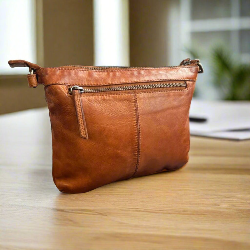 MET V Stitch Crossbody Leather Bag-2