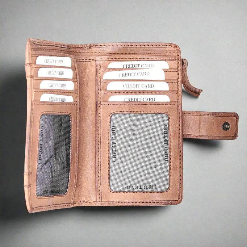 MET Women's Leather Credit Card Wallet-6