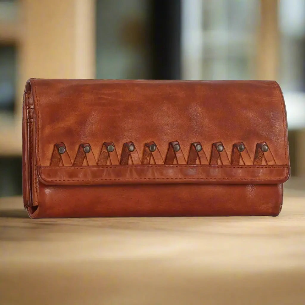 MET Women's Magnet Closure Trifold Leather Wallet-8