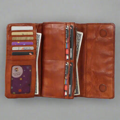MET Women's Magnet Closure Trifold Leather Wallet-9