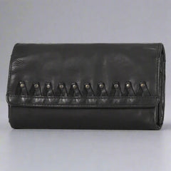 MET Women's Magnet Closure Trifold Leather Wallet-1