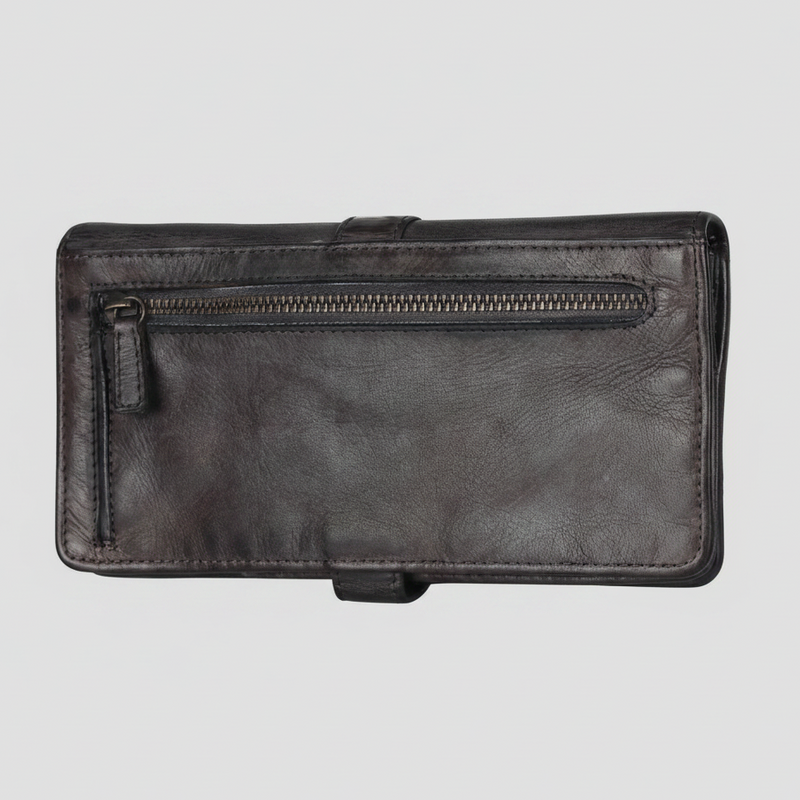 MET Women's Snap Tab Leather Wallet-4