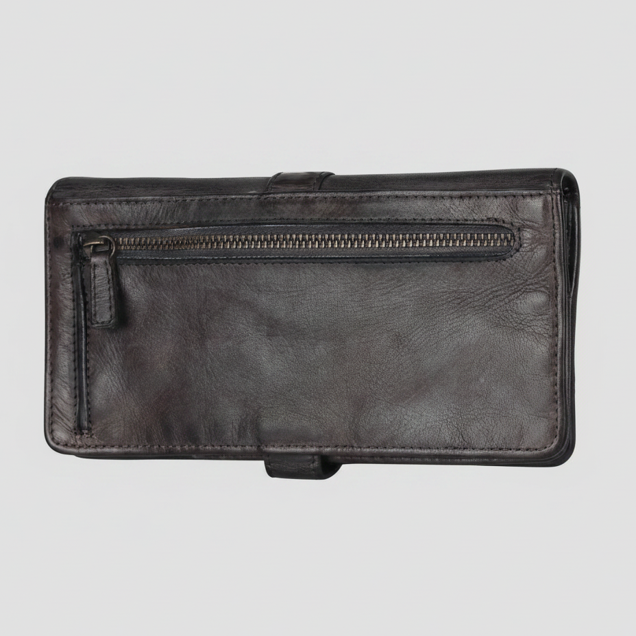 MET Women's Snap Tab Leather Wallet-4