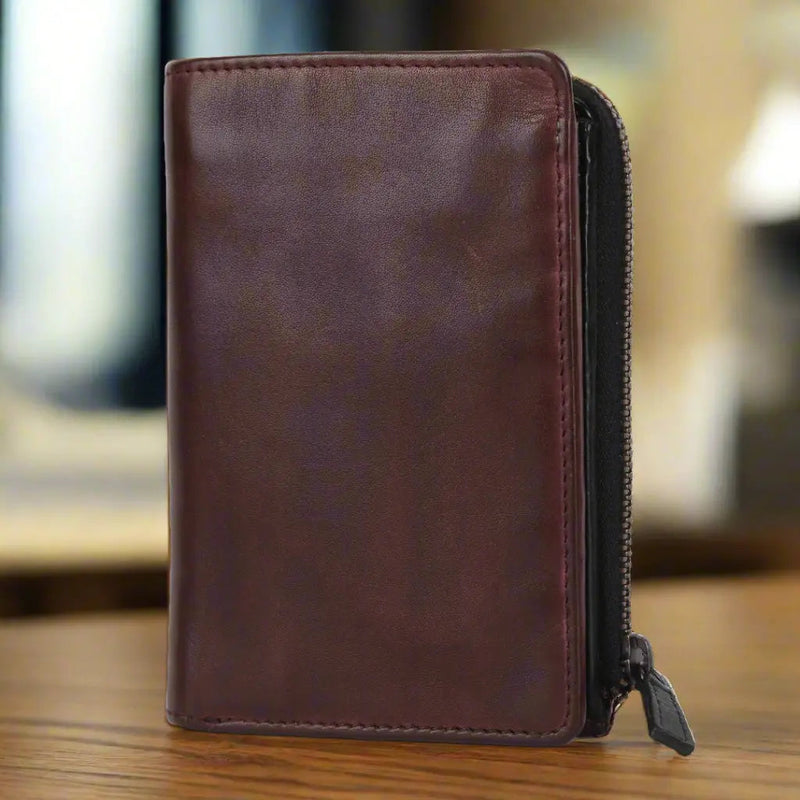 MET Women's Two Tone Zip Around Leather Wallet-1