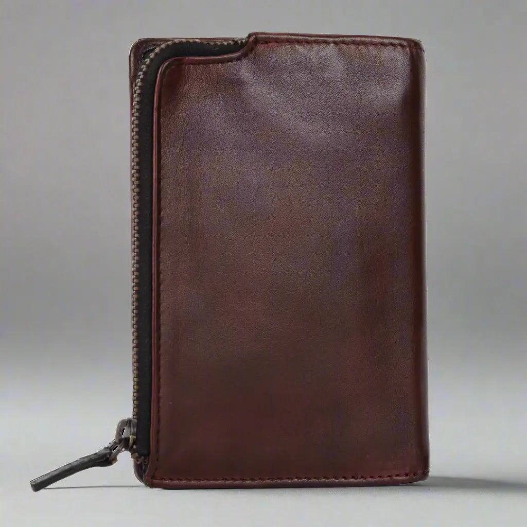 MET Women's Two Tone Zip Around Leather Wallet-3