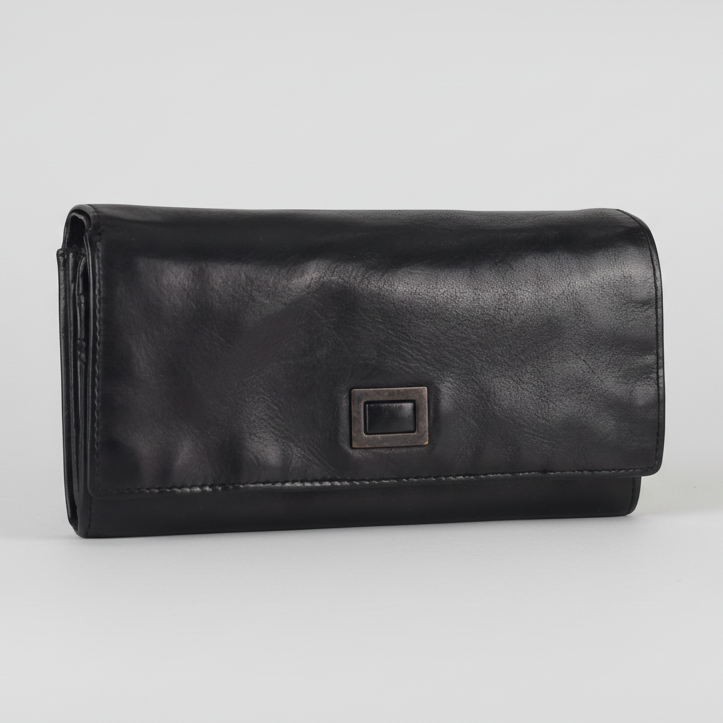 MET Women's Square Tab Leather Wallet-5