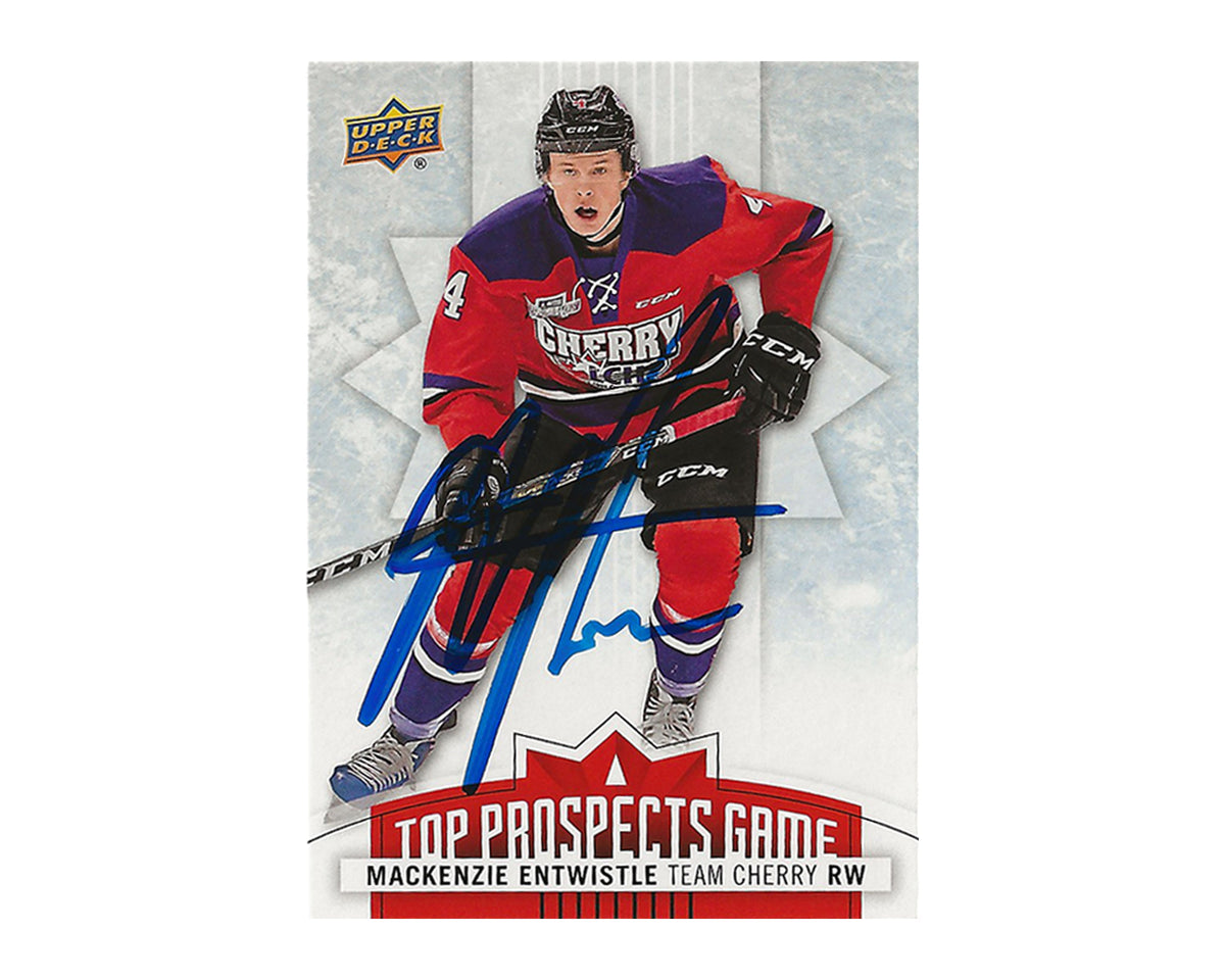 Mackenzie Entwistle Autographed 2017-18 Upper Deck CHL Top Prospects #TP-5 Hockey Card-1