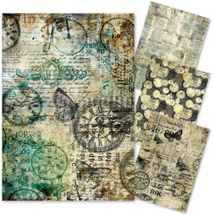 Papier de riz technique mixte A4, paquet de 4, Capsule temporelle-1