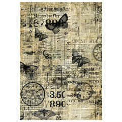 Papier de riz technique mixte A4, paquet de 4, Capsule temporelle-4