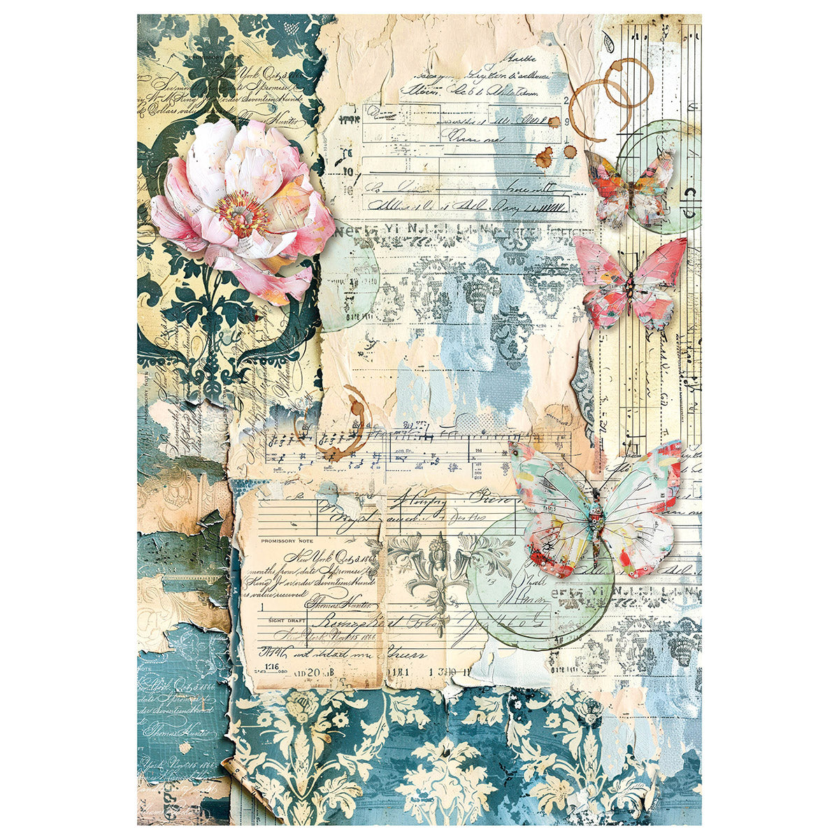 Papier de riz technique mixte A4, paquet de 4, Quintessential-4