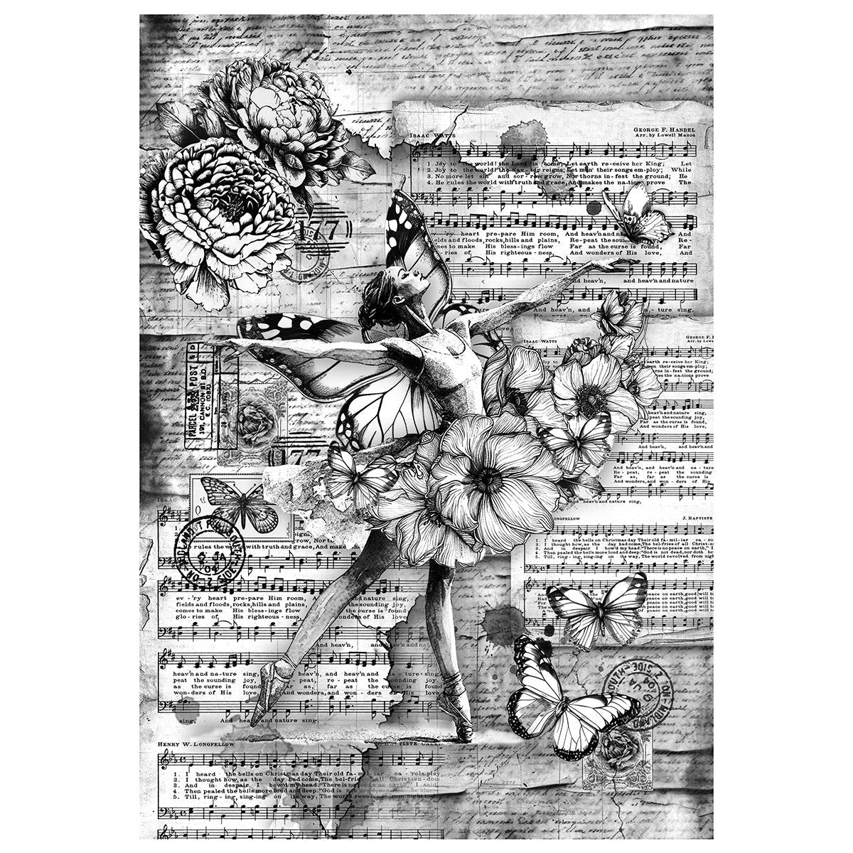 Papiers de riz techniques A4 Lot de 4 Souvenirs mémorables-4