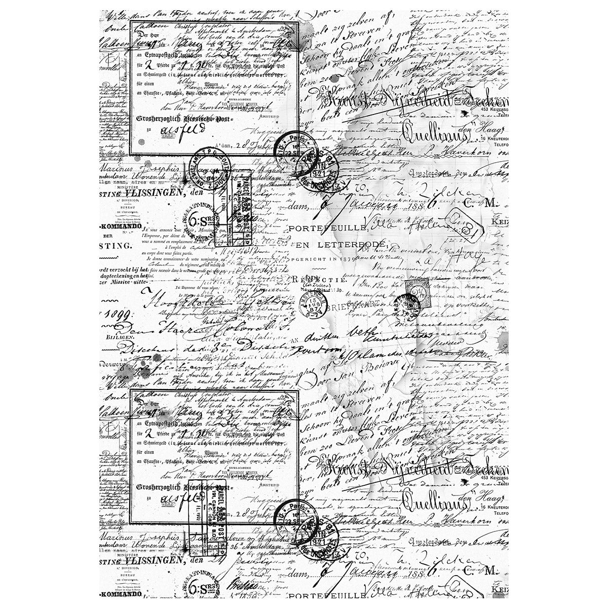 Papiers de riz techniques A4 Lot de 4 Souvenirs mémorables-5