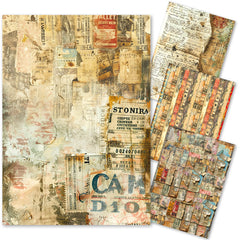 Papier de riz technique mixte A4, paquet de 4, collection Journey Ahead-1