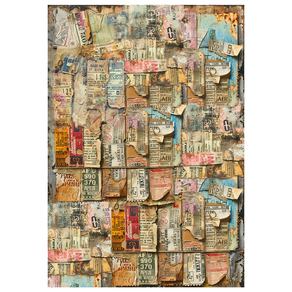 Papier de riz technique mixte A4, paquet de 4, collection Journey Ahead-3