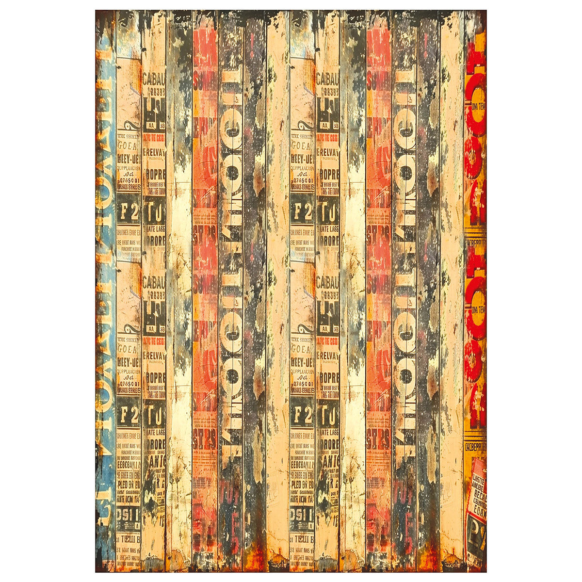 Papier de riz technique mixte A4, paquet de 4, collection Journey Ahead-4