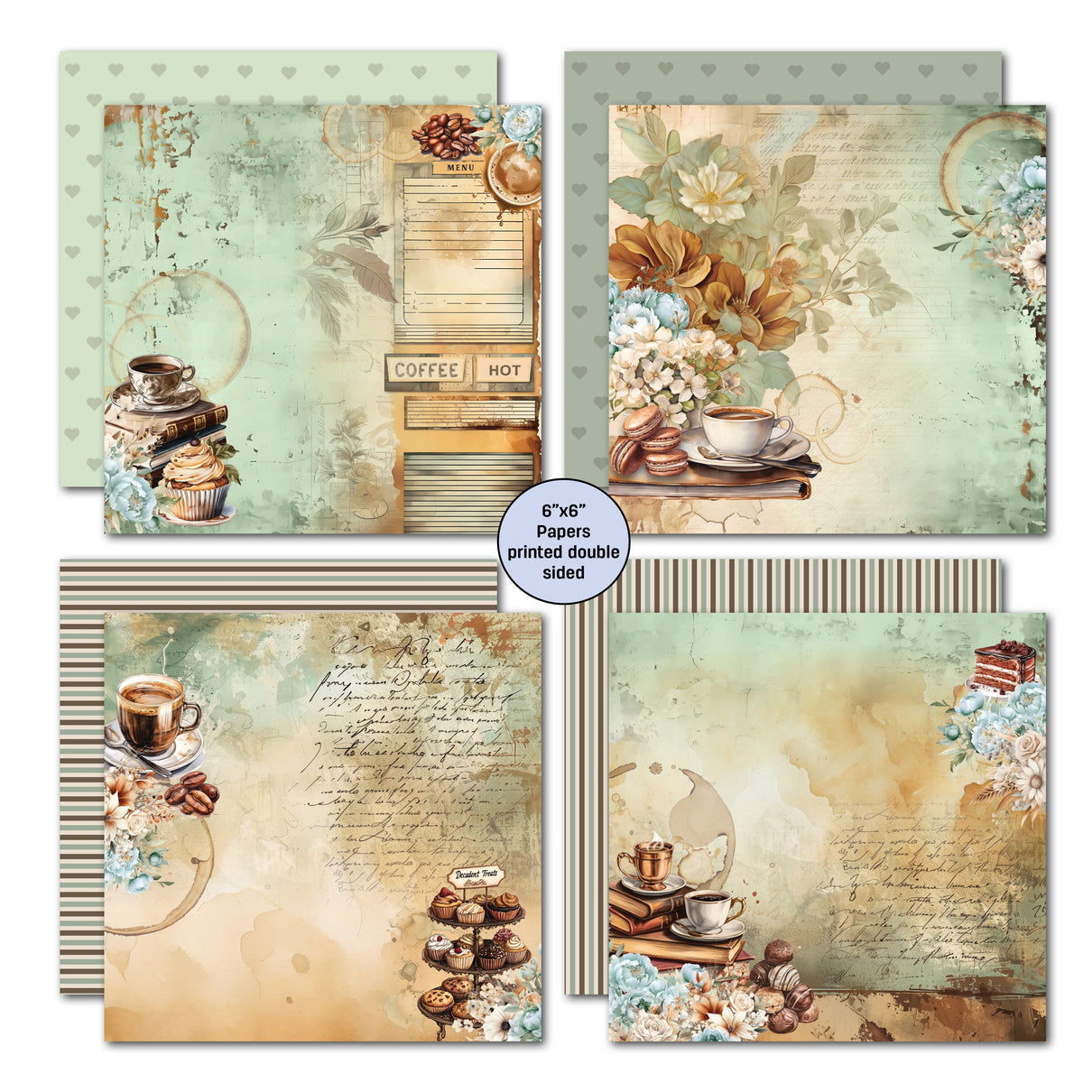 3Quarter Designs Mocha Fix 6x6 Paper Pack-2
