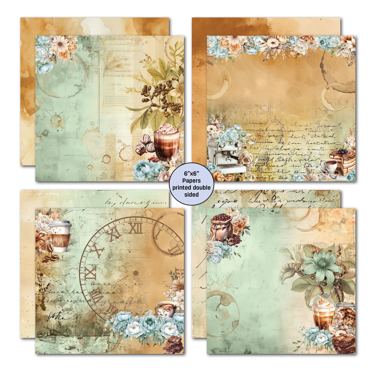 3Quarter Designs Mocha Fix 6x6 Paper Pack-3