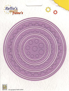 Nellie's Choice - Multi Frame Die Set- Stitched Doily Circle Edge-1