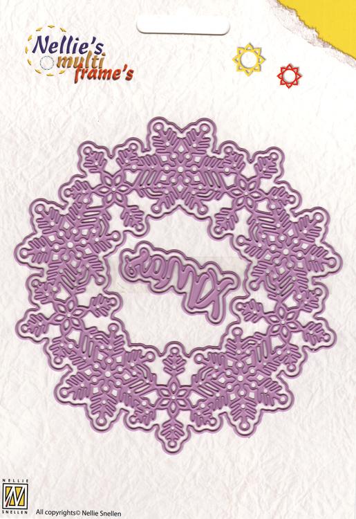 Nellie's Choice - Multi Frame Die Set- Christmas Snow Flake Circle-1