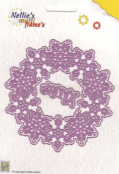 Nellie's Choice - Multi Frame Die Set- Christmas Snow Flake Circle-1