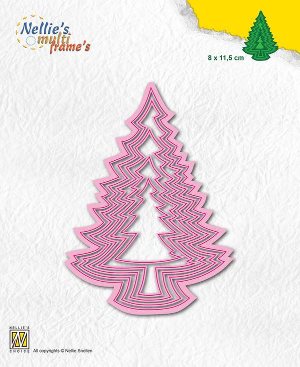 Pin It Nellie's Choice Nested Die Duo - Tree and Star - 10 Dies Total-4