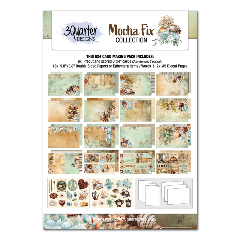 3Quarter Designs Mocha Fix 6x4 Card Pack-1