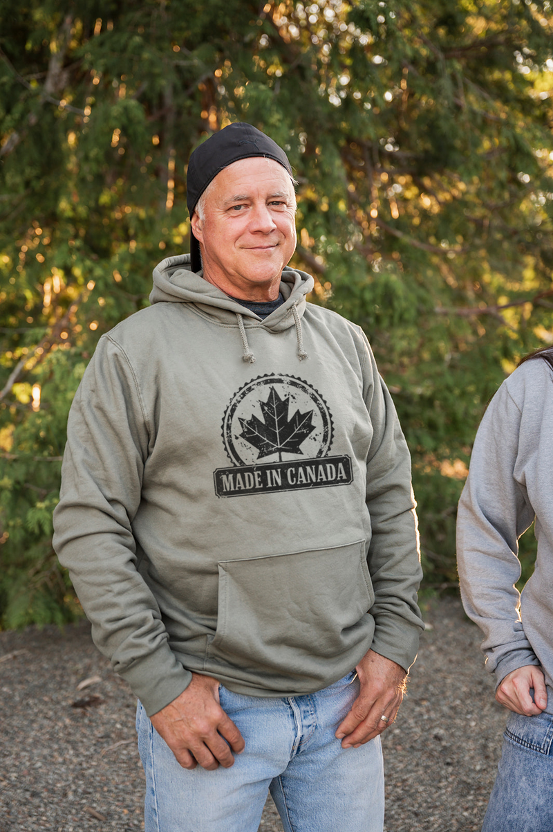 MADE IN CANADA - Unisex Organic Cotton Hoodie Sage Grey-1